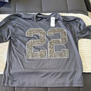 Hollister Charcoal Jersey with Leopard Print Number